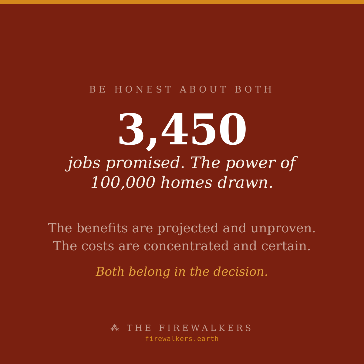 Benefits are uncertain, resource costs are concentrated and certain